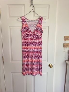 St John’s Bay pink Aztec print dress size small